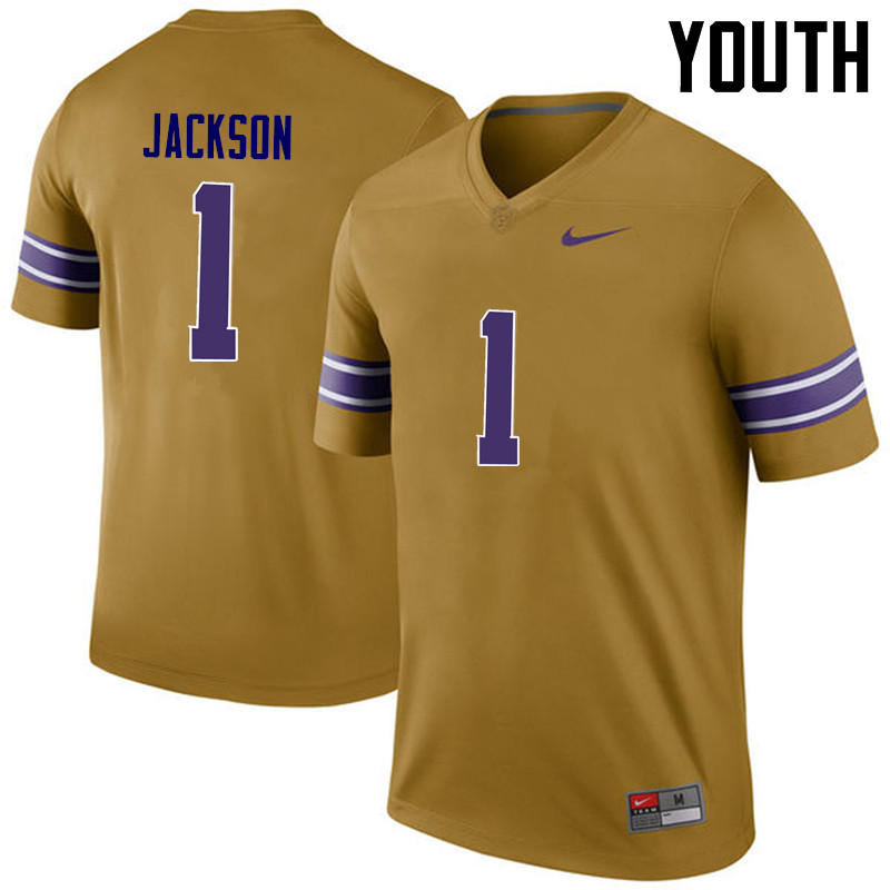 Youth LSU Tigers #1 Donte Jackson College Football Jerseys Game-Legend - Click Image to Close